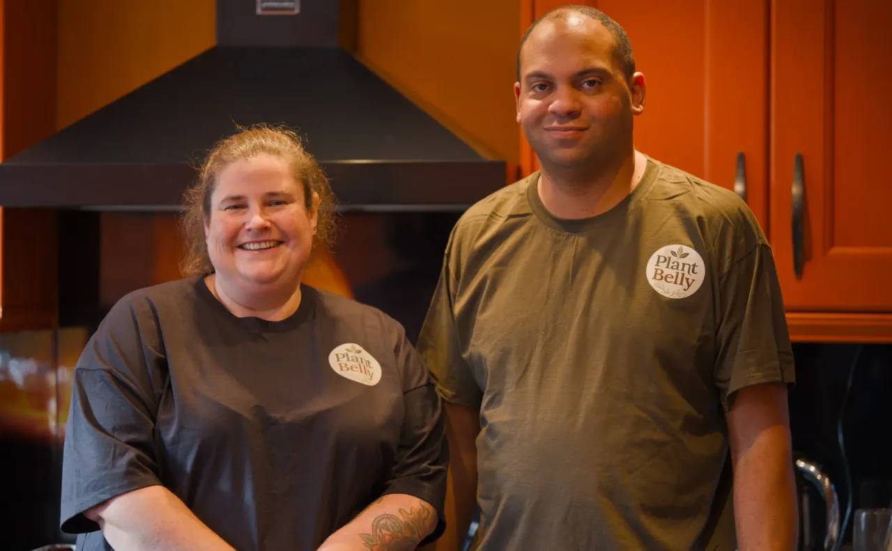 Cathy and Dan together, the team behind Plantbelly